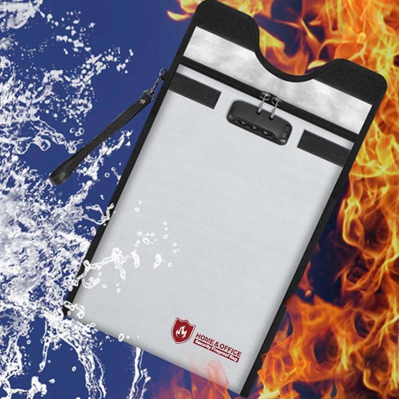 Travel Accessories Passport Holder - Waterproof Fireproof Anti-Theft Document Bag with