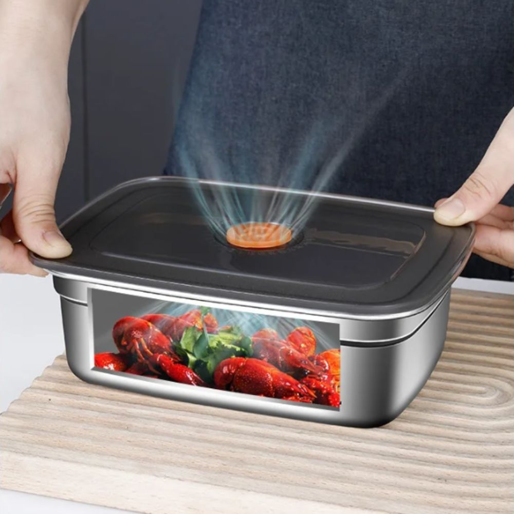 Travel Kitchen Accessories - Portable Stainless Steel Preservation Box Leak-proof