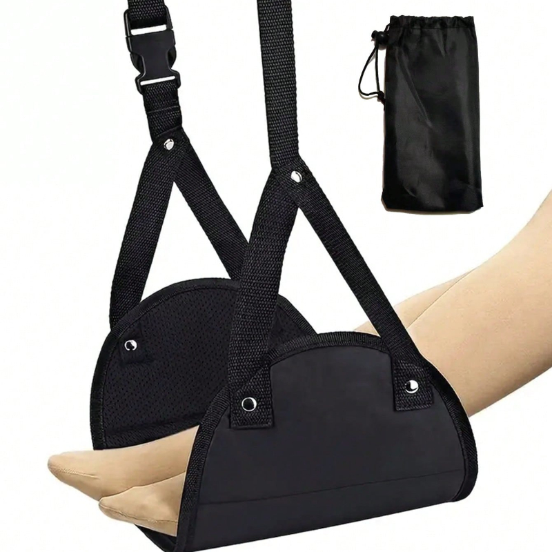 Travel Accessories Long Flight - Portable Adjustable Footrest Hammock for Airplane