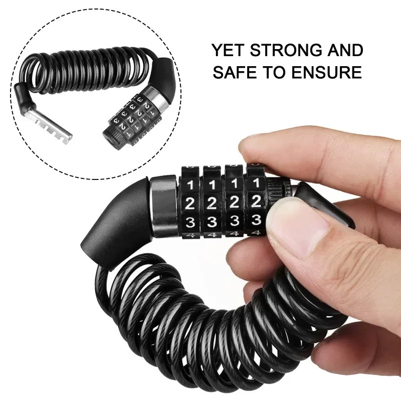 Cable Lock Combination - Motorcycle Mini Password Lock Anti-Theft Combination