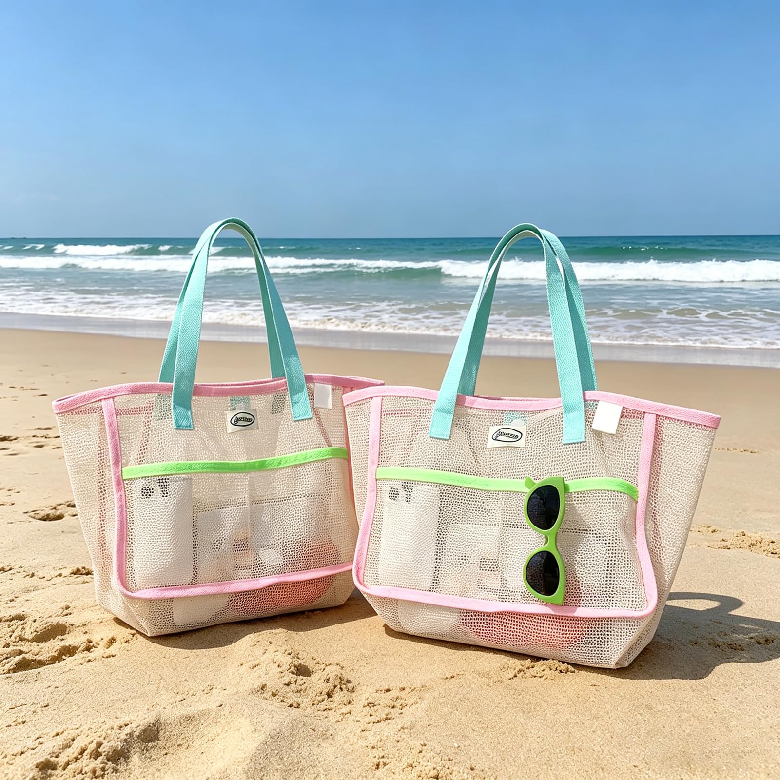 Travel Accessories Deals - Beach Bags for Women Colorful Foldable