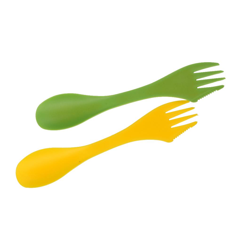 Travel Kitchen Accessories - Multi-functional Camping Spork Fork Cutlery Set