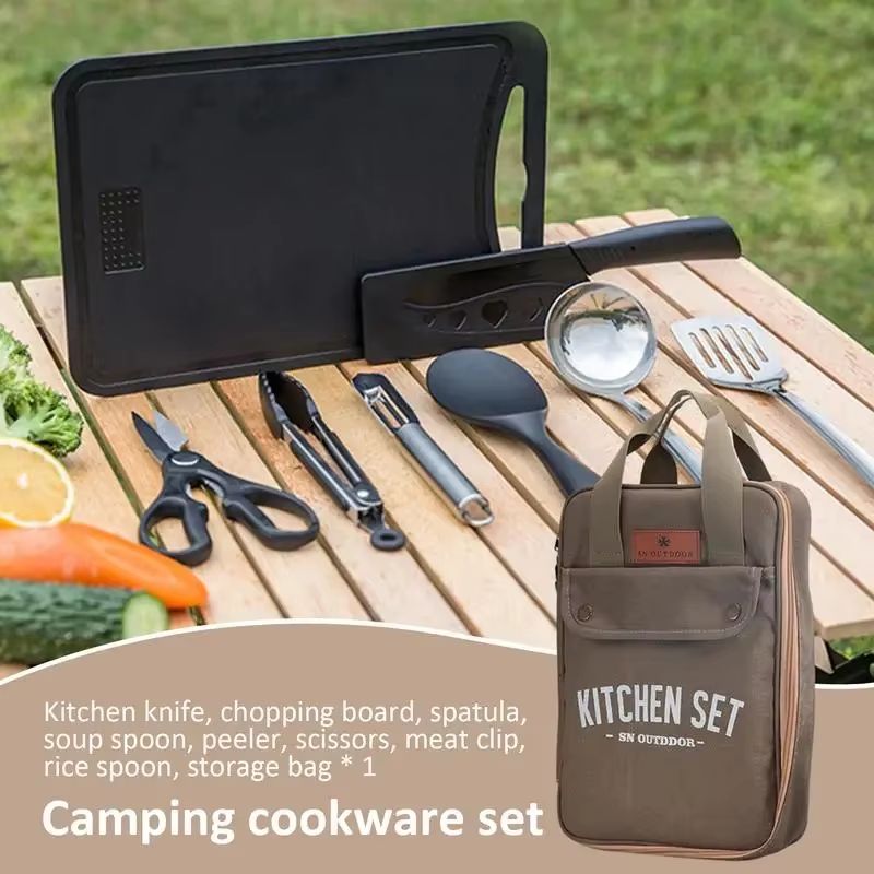 8pcs Camping Kitchen Cookware  - огляд і ціна Travel Kitchen Accessories