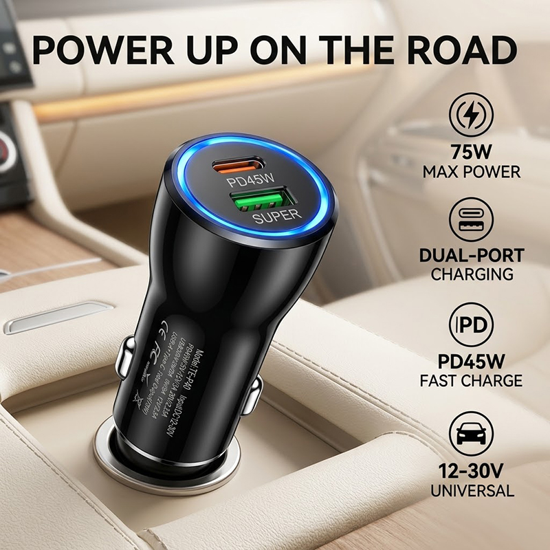 Dual Port 45W USB C Car Charge - огляд і ціна Travel Adapter Universal