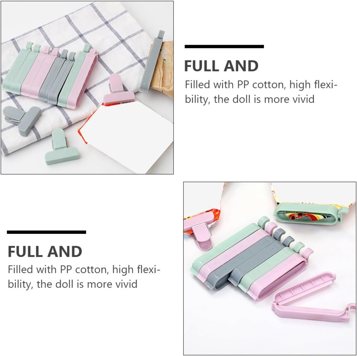 12pcs Plastic Bag Clips Sealin - огляд і ціна Travel Kitchen Accessories