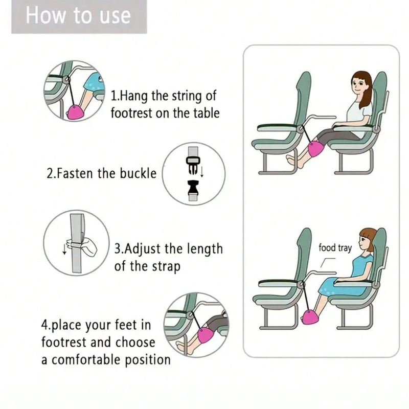 Portable Adjustable Footrest H - огляд і ціна Travel Accessories Long Flight