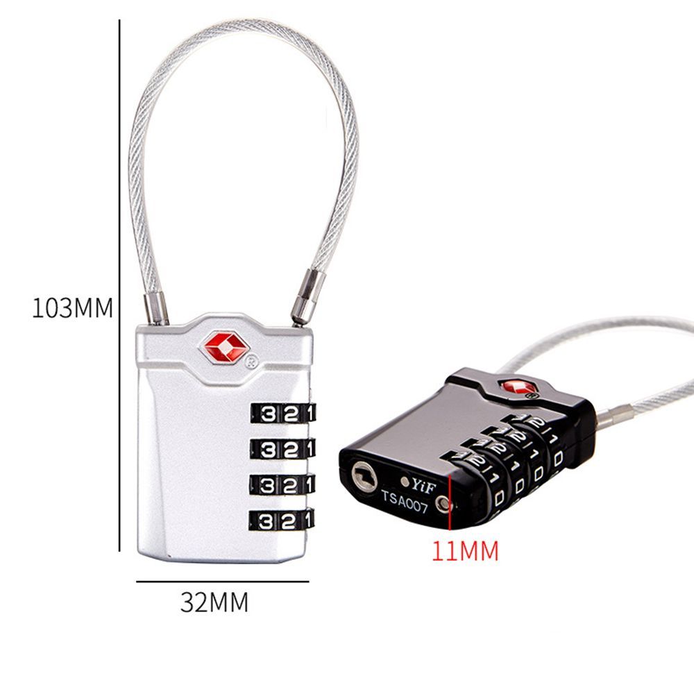 Waterproof Small Padlock Cable - огляд і ціна Cable Lock Combination