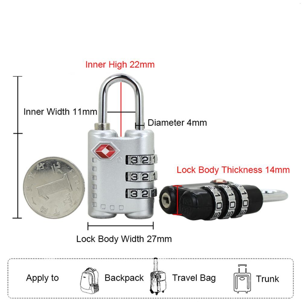 Waterproof Small Padlock Porta - огляд і ціна Cable Lock Combination
