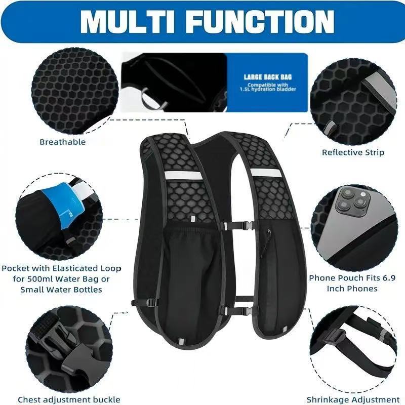 Unisex Running Vest Water-Resi - огляд і ціна Hydration Pack Backpack