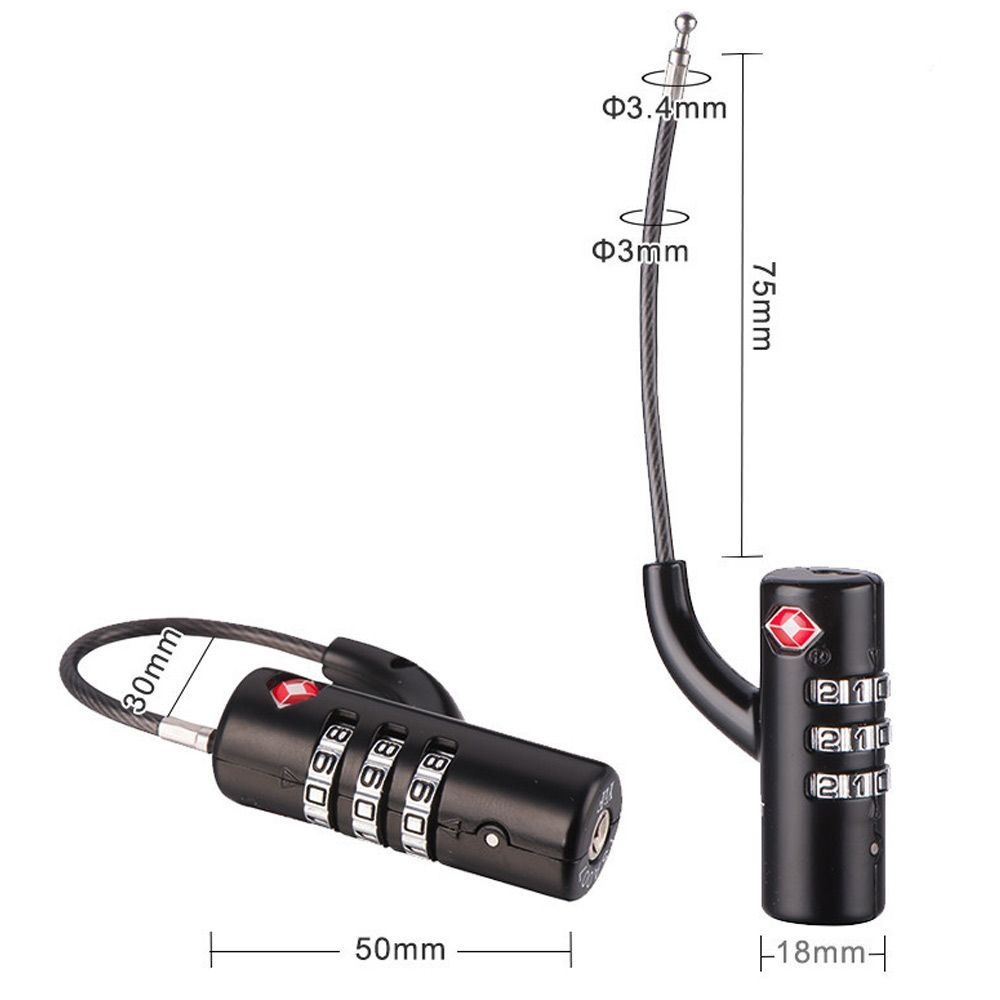 Waterproof Cable Luggage Lock  - огляд і ціна Cable Lock Combination