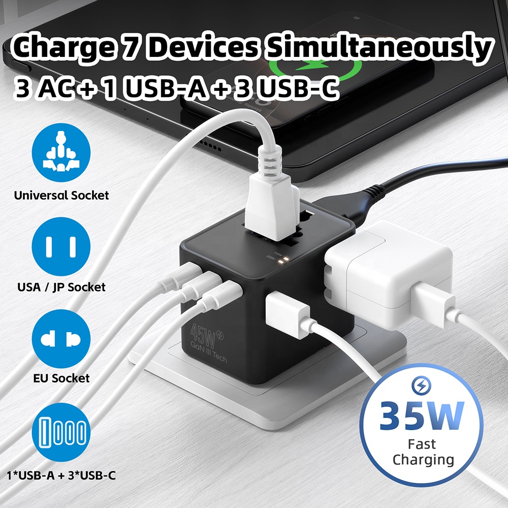 Custom Logo Multi-Nation Use G - огляд і ціна Travel Adapter Universal