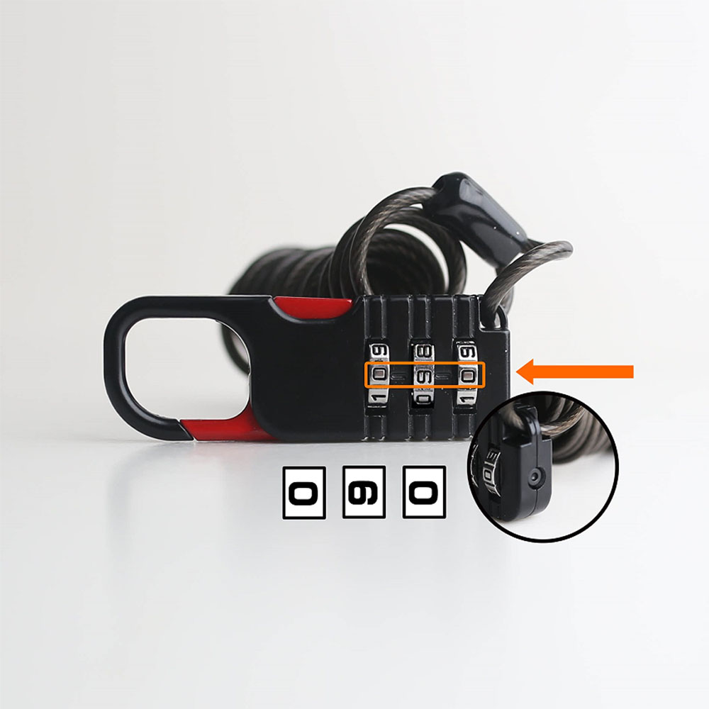 3 Digit Combination Padlock wi - огляд і ціна Cable Lock Combination