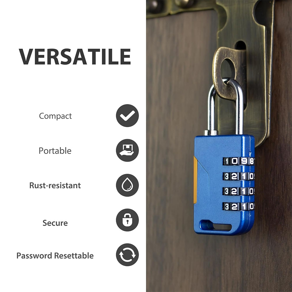 4 Digit Combination Padlock wi - огляд і ціна Cable Lock Combination