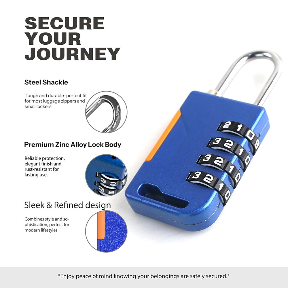 4 Digit Combination Padlock wi - огляд і ціна Cable Lock Combination