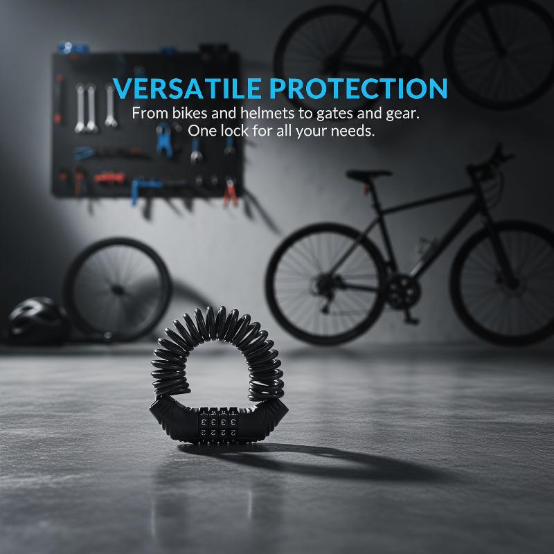 Black Motorcycle Helmet Lock 4 - огляд і ціна Cable Lock Combination